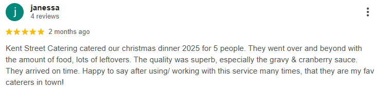 Screenshot of review from Janessa