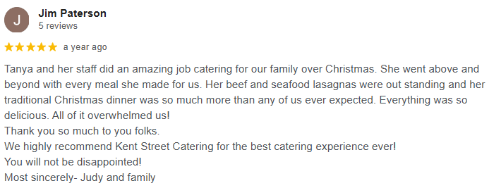 Screenshot of review from Jim Paterson